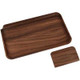 Marley Natural Black Walnut Wood Small Rolling Tray