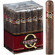 Quorum Maduro Double Gordo Cigars 20 Ct. Bundle, freshly packed cigars with dark brown wrappers and a single cigar outside the bundle showing detailed craftsmanship.