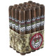Black Ops Maduro Toro Cigars Pack of 20, a bundle of cigars with skull and military-inspired logos on the bands, wrapped in a camouflage fabric holder with a red emblem.