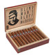 Caldwell Blind Man's Bluff Maduro Toro Cigars 20Ct. Box, opened wooden cigar box displaying 20 Maduro Toro cigars with branded bands. Caldwell Blind Man's Bluff Maduro Toro Cigars 20Ct. Box, opened wooden cigar box displaying 20 Maduro Toro cigars with branded bands.