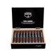 Camacho Triple Maduro Gordo Cigars 20Ct. Box, black box open to reveal 20 cigars with dark brown wrappers and black labels with white text.