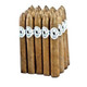 Altadis Casa de Garcia Belicoso Connecticut Cigars 20Ct. Box, a collection of cigars with bands featuring a logo, arranged upright in a group.