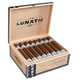Casa Fernandez JFR Lunatic Maduro Lunatic Cigars 24Ct. Box, showing a wooden box filled with 24 cigars with silver and white banding.