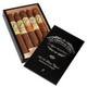 La Aroma de Cuba & San Cristobal Cigar Sampler 5Ct, box of five cigars with detailed band designs inside a sleek black presentation box. La Aroma de Cuba & San Cristobal Cigar Sampler 5Ct, box of five cigars with detailed band designs inside a sleek black presentation box.