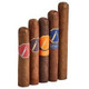 La Barba Cigar Sampler 5Ct, set of five cigars with varying sizes and colorful bands