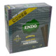 Endo Hemp Wrap Cones Chunky Bare Cypher 4pk 15pc, box of organic hemp cones for rolling, featuring green and yellow packaging with product details.