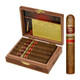 Padron Family Reserve #85 Cigars 10 Ct, a wooden cigar box with ten cigars inside and one cigar outside the box, featuring red and gold bands.