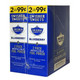 Swisher International Swisher Sweets Cigarillos Foil Blueberry, two packs of 2 foil pouch cigarillos in blue packaging with blueberry flavor.
