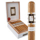 AJ Fernandez La Gran Llave Connecticut by AJ Fernandez Churchill Cigars 20Ct. Box, featuring a wooden box open to reveal 20 cigars with labels, and a close-up of a single cigar showing its smooth, golden brown wrapper and band design.