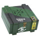 Alec Bradley Black Market Filthy Hooligan Barber Pole Toro Cigars 24Ct. Box, a green and black barber pole-themed cigar box with a clover logo, latch, and branding for cigar storage.