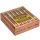 V.S.O.P Cognac Natural Cigars, a box of premium cigarillos with a transparent plastic cover showing their golden and brown tones inside. V.S.O.P Cognac Natural Cigars, a box of premium cigarillos with a transparent plastic cover showing their golden and brown tones inside.