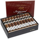 Victor Sinclair Serie '55' Imperial Habano Cigars, a box of 20 premium cigars with brown wrappers and silver bands, presented in a burgundy and black box.
