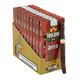 Toscano Cigars, a display of multiple premium Toscano cigars in a box with one cigar outside the packaging, showcasing the rich brown color and band design.