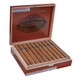 Sancho Panza Cigars, a wooden box filled with neatly arranged cigars with decorative bands.