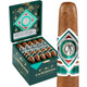 CAO L'Anniversaire Cameroon Perfecto Cigars 20Ct. Box, featuring a green and gold decorative box containing 20 cigars with Cameroon wrapper and a close-up of a single cigar with detailed band design.