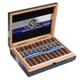 Rocky Patel Winter Collection 2020 Cigars, open wooden cigar box with 20 cigars inside, each wrapped with band featuring Rocky Patel logo, showcasing premium cigars in the collection.