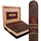 Rocky Patel Vintage 1990 Cigars, a box of premium cigars with a single cigar in front showcasing a dark brown wrapper and gold and burgundy band.