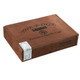 Rocky Patel The Edge Square Cigars, brown rectangular cigar box with black text and logo, featuring a white security sticker on the corner.
