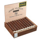 Rocky Patel The Edge Square Cigars, open wooden box displaying premium long filler cigars with warning label and branding.