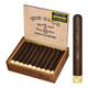 Rocky Patel The Edge Cigars, a box of 10 dark brown long filler cigars with gold bands at the foot, inside a wooden box with branding and warning labels.