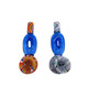 4" Wig-Wag Old-School Hand Pipe Hpb-23, Two Pack, colorful glass pipes with swirled designs and bright blue central section. 4" Wig-Wag Old-School Hand Pipe Hpb-23, Two Pack, colorful glass pipes with swirled designs and bright blue central section.