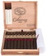 Padron 1964 Anniversary Series Torpedo Maduro Cigars 20Ct. Box, opened wooden box with 20 dark Maduro cigars neatly arranged and a ribbon, with a certificate inside.