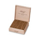 Davidoff Minis Mini Cigarillos Silver 50Ct. Box, open wooden box containing 50 mini cigarillos neatly arranged inside.
