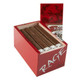Diesel Rage Double Toro Cigars 16Ct. Box, image showing a red box with four large cigars inside, partially opened to display the cigars.