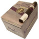 Diesel Whiskey Row Sherry Cask Gigante Cigars 20 Ct., wooden cigar box with a single cigar placed on top, featuring branding and labels for whiskey and sherry cask flavor