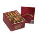 Dolce Vita Cafe Coffee Barberpole Edition Lancero Cigars 20Ct. Box, a wooden box containing 20 cigars with barberpole design, with the lid open showing the cigars arranged inside.