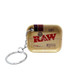 RAW Tiny Rolling Tray Key Chain, small portable tray with RAW logo and key ring for convenient carrying.