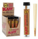 RAW Rocket Booster Lemon Fuel Boosted Cone Terps + Herbal Camellia 12ct, product image showing a box with individual tube packs and a single cone package.