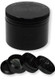 RAW x Hammer Craft 4 Piece Grinder 2.5 - Black circular herb grinder with textured top and four separate grinding chambers.