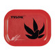 Futurola TYSON 2.0 ROLLING TRAY - PIGEON WHITE, a red rolling tray with a black dove silhouette and the TYSON logo in black and red.