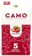 CAMO Natural Leaf Wraps Strawberry 25/5, product packaging with strawberries illustration and branding.