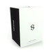 STUNDENGLASS GRAVITY INFUSER, product packaging box with a sleek design, featuring a minimalist logo and description on a white background.