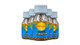 Throwback Black Crush Bottle 24 Ct, set of four small bottles with black crushed candy inside and white caps, featuring a colorful label with the brand name and product details.