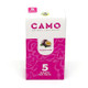 CAMO Natural Leaf Wraps Passion Fruit 25/5, packaging box with passion fruit images and pink and white design. CAMO Natural Leaf Wraps Passion Fruit 25/5, packaging box with passion fruit images and pink and white design.