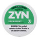 Zyn Nicotine Pouches Spearmint 3 Mg 15/5 Tins, round tin with green and white packaging and nicotine warning label.