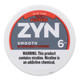 Zyn Nicotine Pouches Smooth 6 Mg 15/5 Tins, round white tins with a label displaying the ZYN logo, nicotine strength, and warning label.
