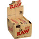 RAW Classic Cones 98 Special 12ct/20ct, cardboard box filled with pre-rolled rolling cones, branded with RAW logo and product details.