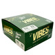 Vibes Rolling Paper VIBES Organic Hemp Rolling Papers Kingsize Slim 50ct, green box with gold and white text showing product features.