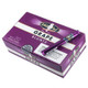 Swedish Match White Owl Blunts Cigars Grape 50ct, purple box of grape-flavored blunt cigars with a single cigar placed on top.
