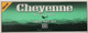 Cheyenne International Cheyenne Filtered Cigars Sweet Mint, green and black packaging box with mountain silhouette design.