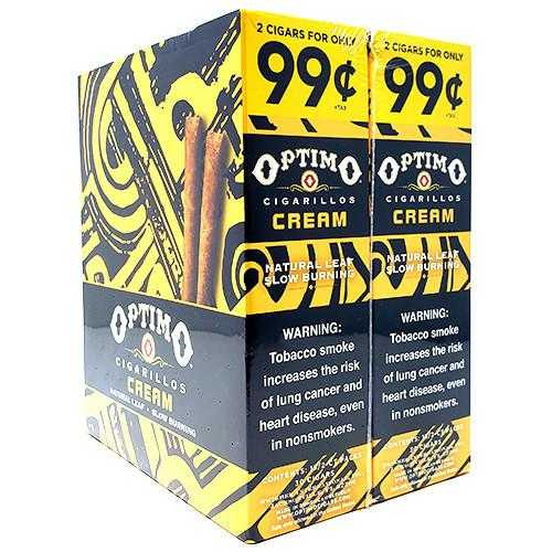 Optimo Cigarillos Foil Pack Cream 30 Packs of 2