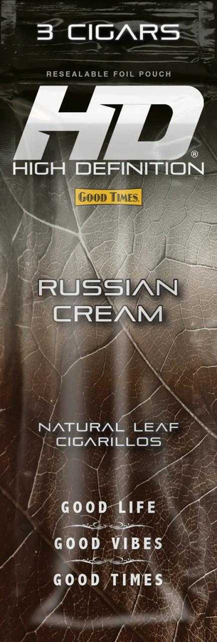 Good Times #HD Cigarillos Russian Cream 15 Packs of 3