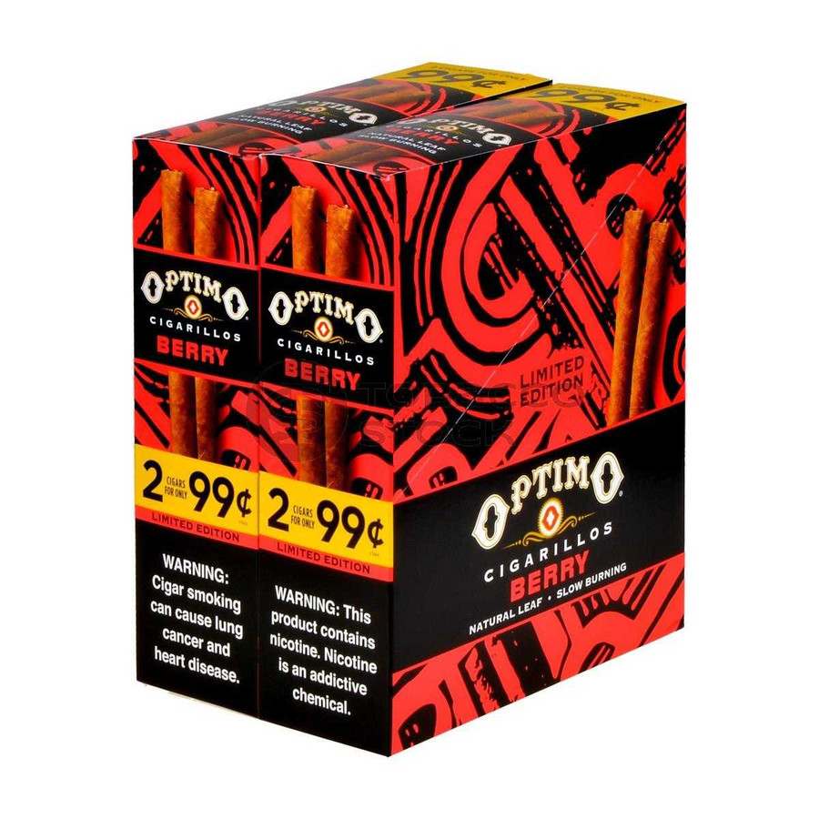 Optimo Cigarillos Foil Pack Berry 30 Packs of 2