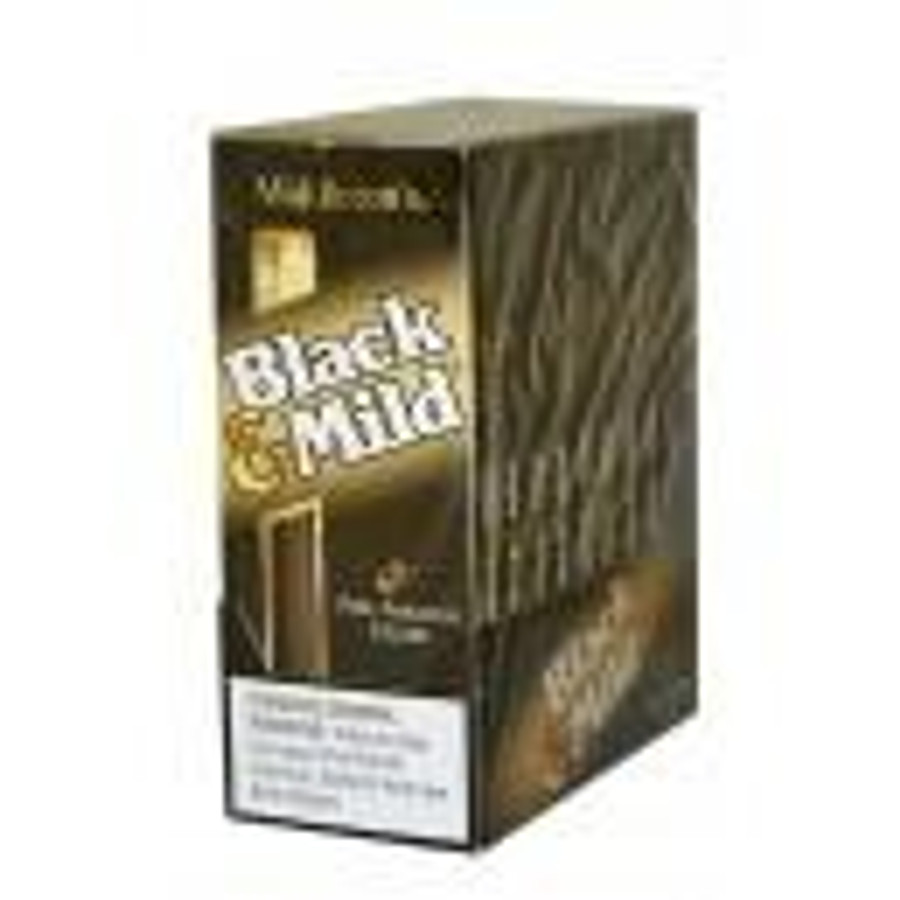 John Middleton Black & Mild Cigars Original Pack, boxed pack of cigars with black and gold packaging