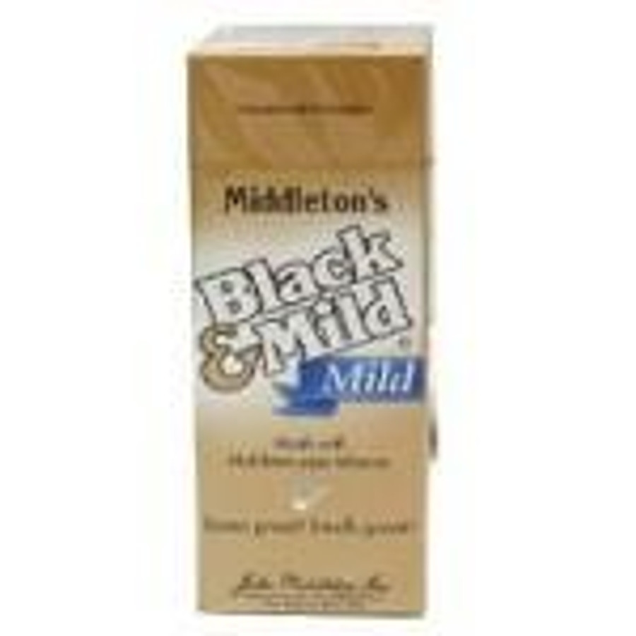 John Middleton Black & Mild Mild Cigars Box, image of the cigar box with the brand name and product details visible