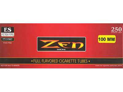 Zen Cigarette Filter Tubes 100mm Full Flavor 250 Ct. Box